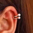 Faux Pearl Layered Alloy Cuff Earring