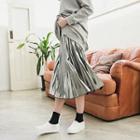 L Me Accordion-pleat Midi Skirt