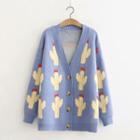 Cactus Jacquard Cardigan