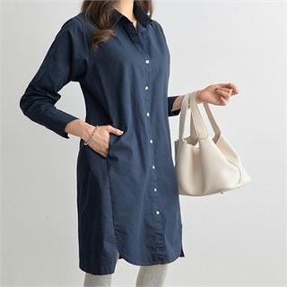 Pocket-side Mini Shirtdress