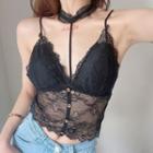 Lace Halter Camisole Top
