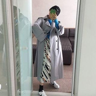 Epaulette-shoulder Double-breasted Trench Coat With Belt