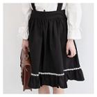 Lace-trim Detachable Suspender Dress