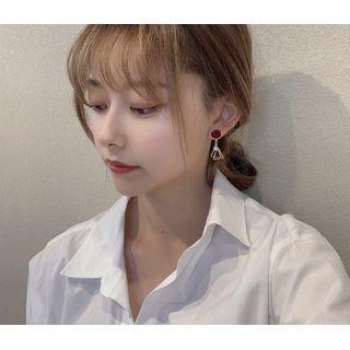 Rhinestone Drop Drop Earring 1 Pair - As Shown In Figure - One Size