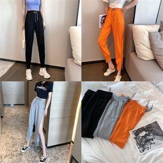 Drawstring Side-zip Sweatpants