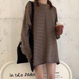 Long-sleeve Oversize Striped T-shirt