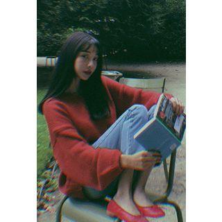 V-neck Balloon-fit Sweater