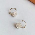 Acrylic Flower Earring 1 Pair - Gold - One Size