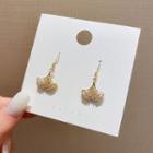 Rhinestone Fan Drop Earring 1 Pair - Ge2534 - One Size