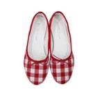 Bow-detail Gingham Flats
