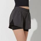 Mock Two-piece Sports Running Shorts
