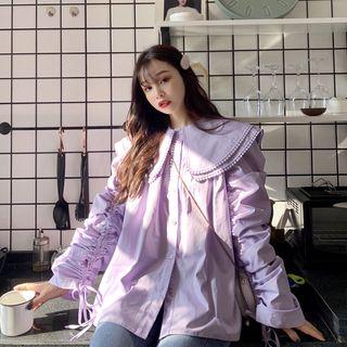 Ruffled Puff-sleeved Shirt