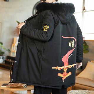 Printed Hooded Long Parka