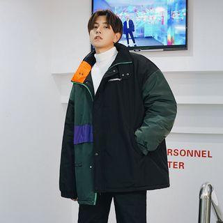Color Block Long-sleeve Hooded Jacket