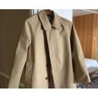 [dearest] Raglan Hidden-button Long Coat (beige) One Size