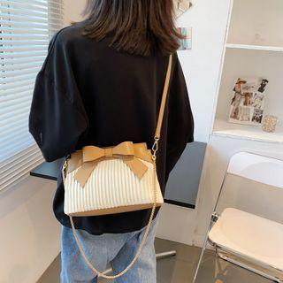 Paneled Bow Crossbody Bag