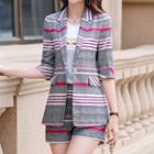 Striped Blazer / Striped Shorts / Striped Pants / Set