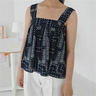 Sleeveless Pattern A-line Top