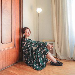 Floral Pattern Maxi Dress