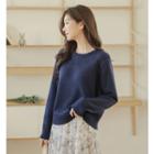 Scallop-edge Punched Knit Top