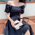 Irregular Hem Off-shoulder A-line Dress