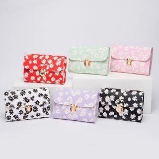 Chain Floral Flap Crossbody Bag