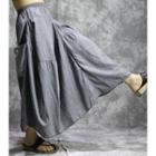 A-line Midi Skirt Gray - One Size