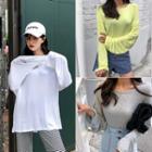 Extra Long-sleeve Neon-color T-shirt