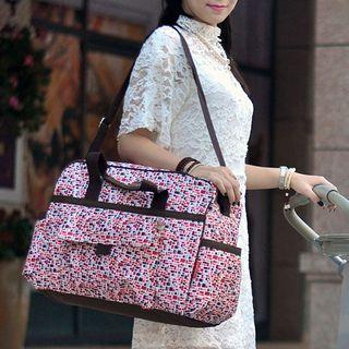 Patterned Pockets Zip Carryall Bag