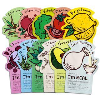 Tony Moly - Value Pack - Im Real Mask Sheet 10pcs 10pcs - Broccoli - Vitality