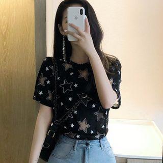 Star Patterned Short-sleeve T-shirt