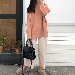 Crew-neck Sweater / Wide-leg Pants