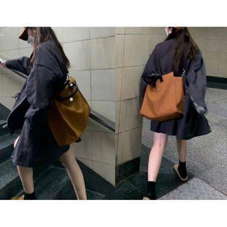 Plain Drawstring-waist Jacket