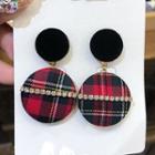 Plaid Disc Earring