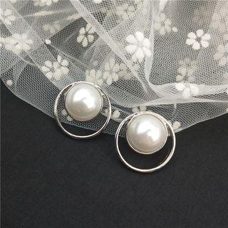Hoop & Bead Clip-on Earrings