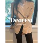 Hidden-button Flap-detail Jacket One Size