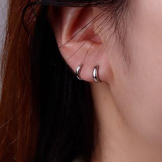 Hoop Sterling Silver Stud Earring Box Set