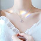 925 Sterling Silver Fan Pendant Necklace Necklace - Fan - One Size