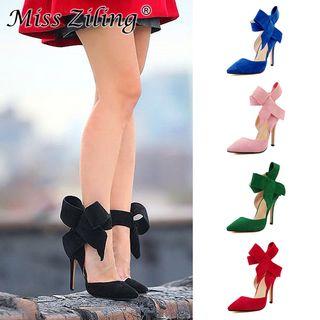 Ribbon Velvet High-heel