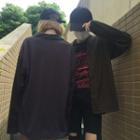 Couple Matching Loose-fit Open-front Jacket