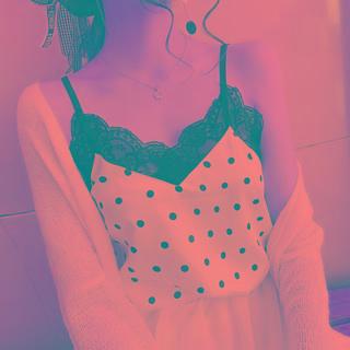 Lace Panel Dotted Camisole