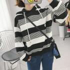 Loose-fit Striped Hooded Sweatshirt