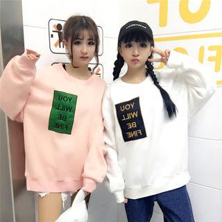 Fleece-lined Letter Sweatshirt