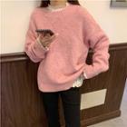 Oversize Sweater / Long-sleeve Lace Top