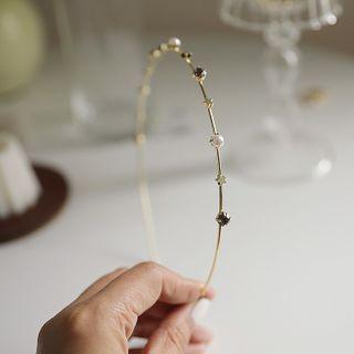 Faux Pearl Alloy Star Headband As Shown In Figure - One Size
