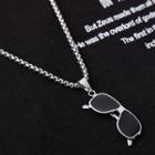 Stainless Steel Miniature Sunglasses Pendant Necklace As Shown In Figure - One Size