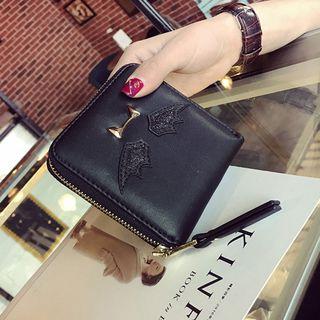 Wing Applique Zip Wallet