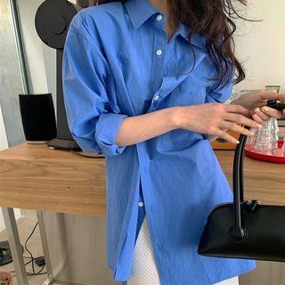 Plain Shirt Sapphire Blue - One Size