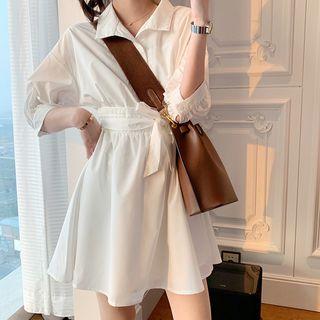 Elbow Sleeve A-line Dress
