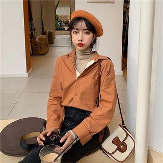 Turtleneck Long-sleeve T-shirt / Plain Shirt
